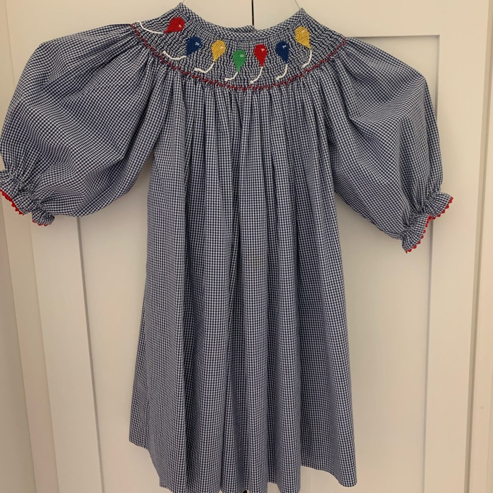 Smocked balloon dress